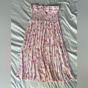 Kendall & Kylie Floral Slit Leg Midi Dress Sleeveless Size M